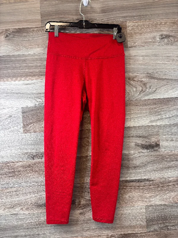 Athletic Leggings By Old Navy In Red, Size: M Lumberjack