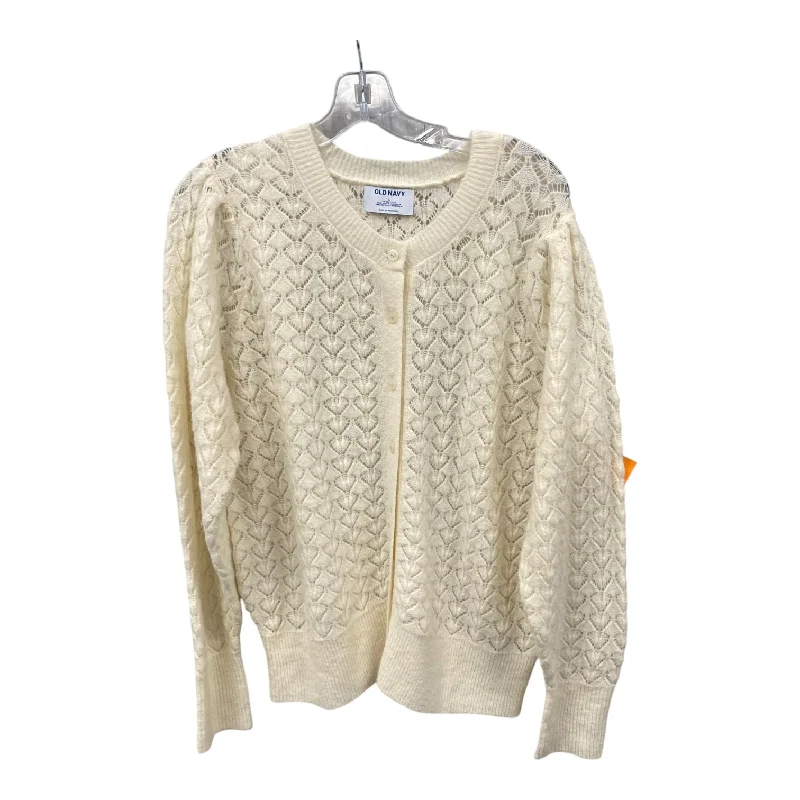 Sweater Cardigan By Madewell In Ivory, Size:Xs Monochromatic All