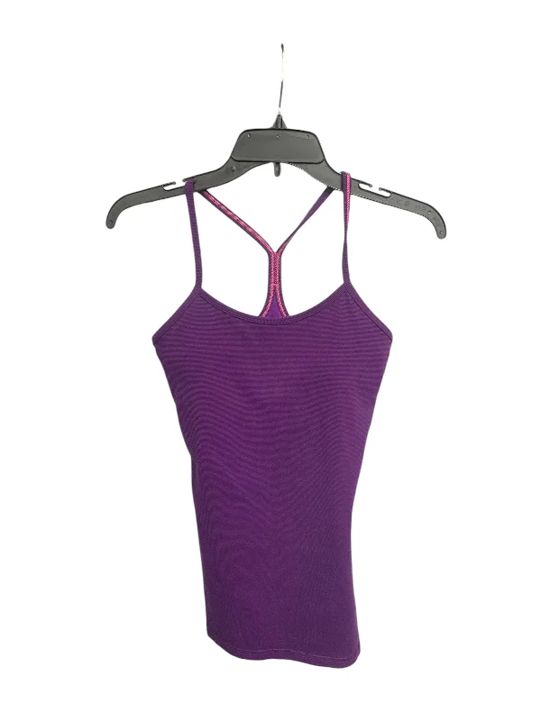 Athletic Tank Top By Lululemon In Purple, Size: 4 Laid