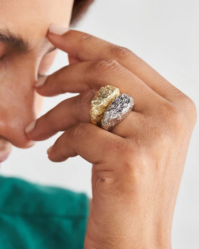 Shoreline Ring - Brass & Silver Refined Men's Velvet