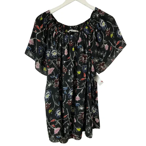 Top Short Sleeve By Violet And Claire In Floral Print, Size: 1x Casual Men's Loose