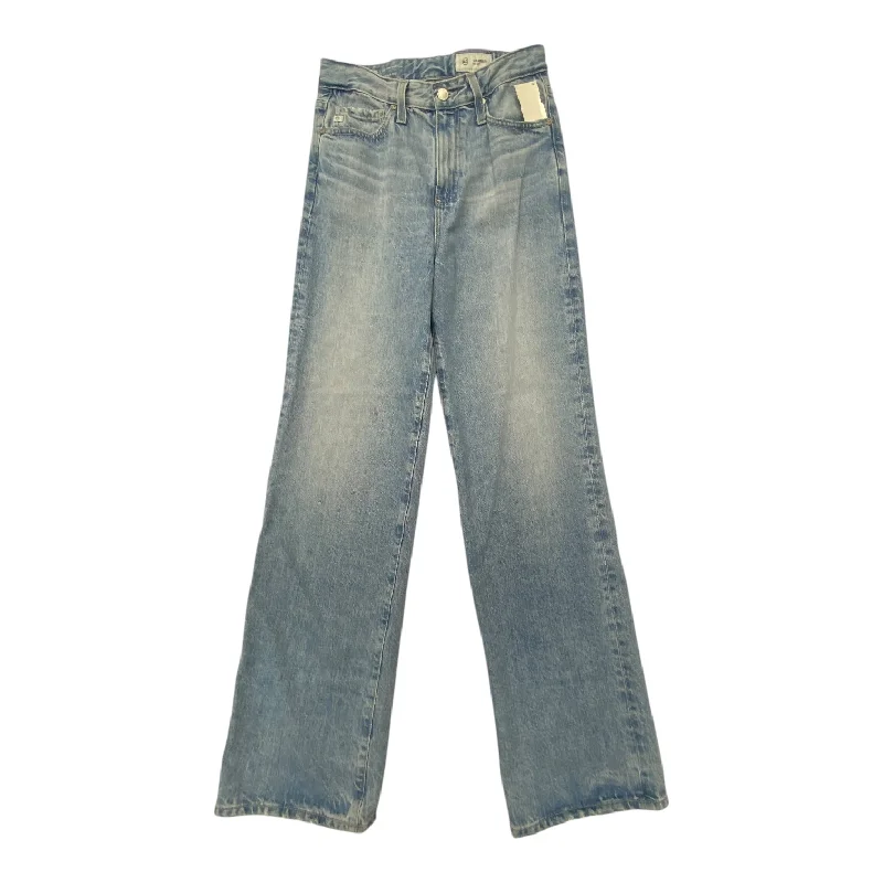 Jeans Wide Leg By Ag Jeans In Blue Denim, Size:0 Artistic Men's Avant