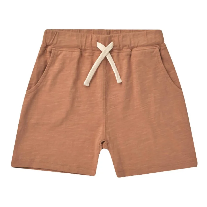 Boys Sam Short In Brown Sharp Men's Italian