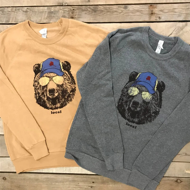 Local Bear Crewneck Sporty Men's Athleisure 