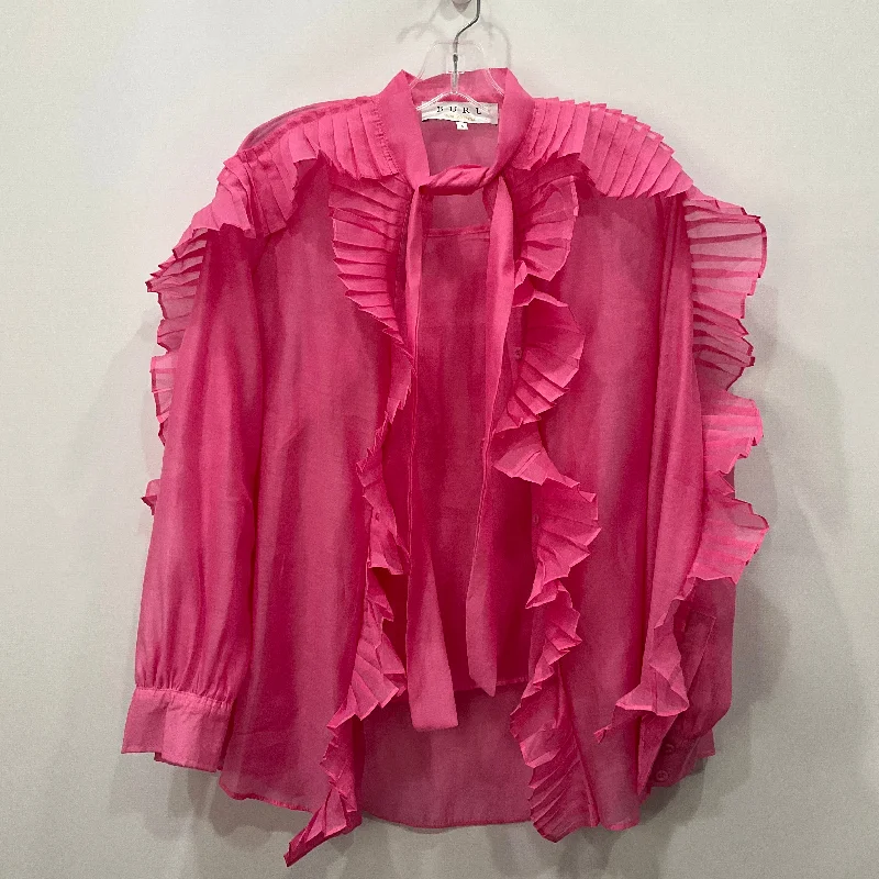 Top Long Sleeve By Buru In Pink, Size: S Traditional Men's Country