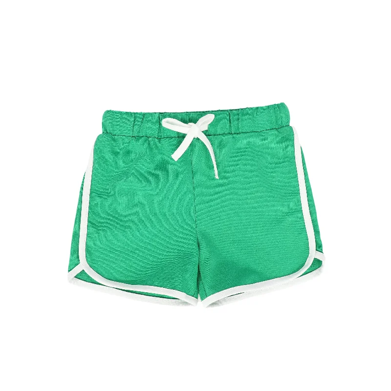 BAMBOO GREEN CONTRAST TRIM SHORTS Street