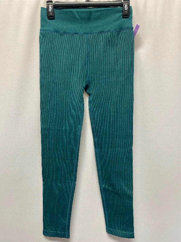 Green Pants Leggings Calvin Klein, Size M Hip Men's Retro