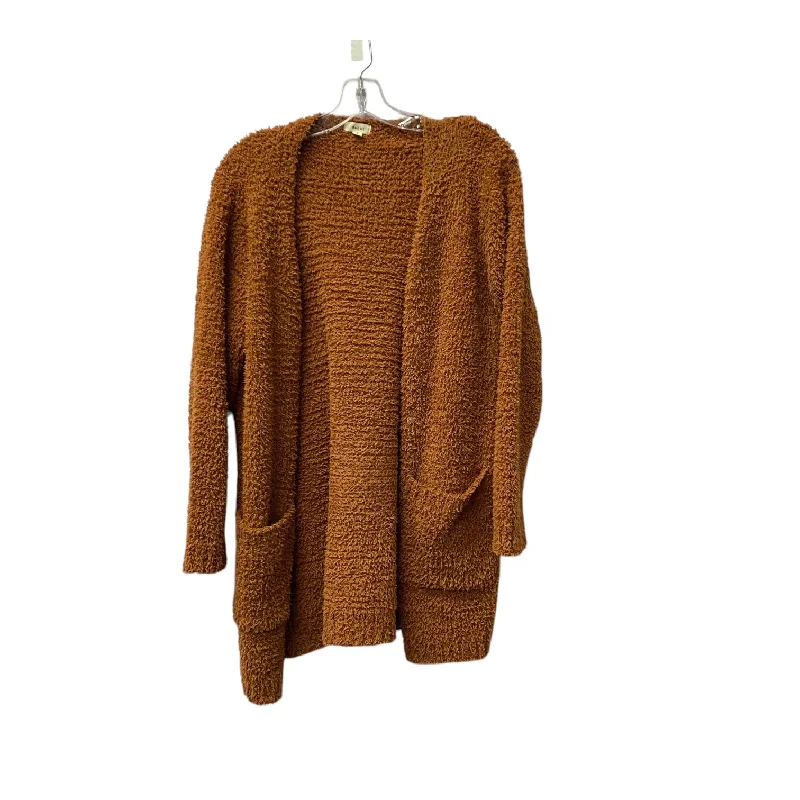 Cardigan By Debut In Orange, Size:S Modern Men's Tech