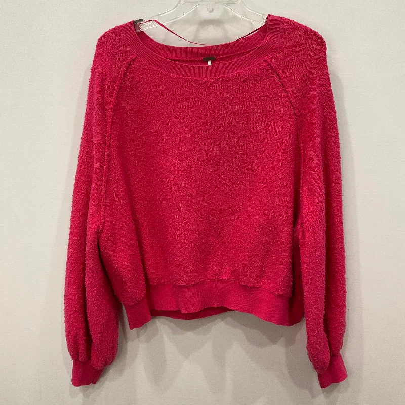 Top Long Sleeve By Free People In Pink, Size: M Laid