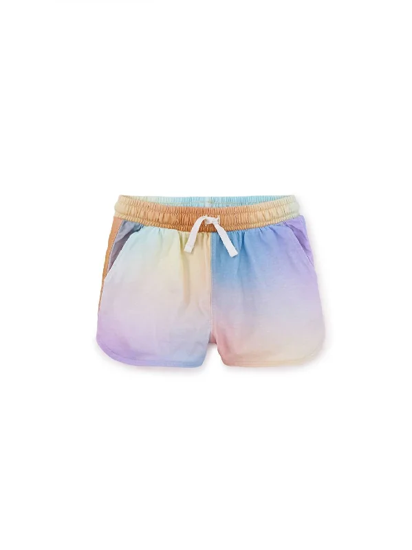 Kids Tie Waist Shorts In Rainbow Vintage Men's 1970S Disco