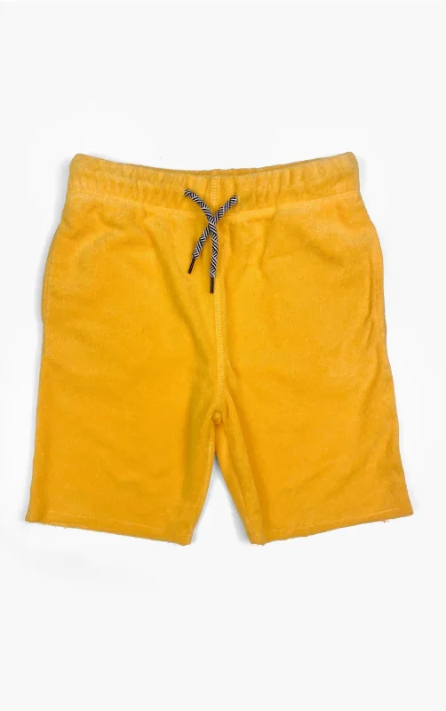 Boys' Camp Shorts In Gold Sporty Men's Athleisure 