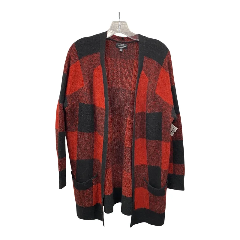 Sweater Cardigan By Lucky Brand In Red, Size:L Cool Men's Skate