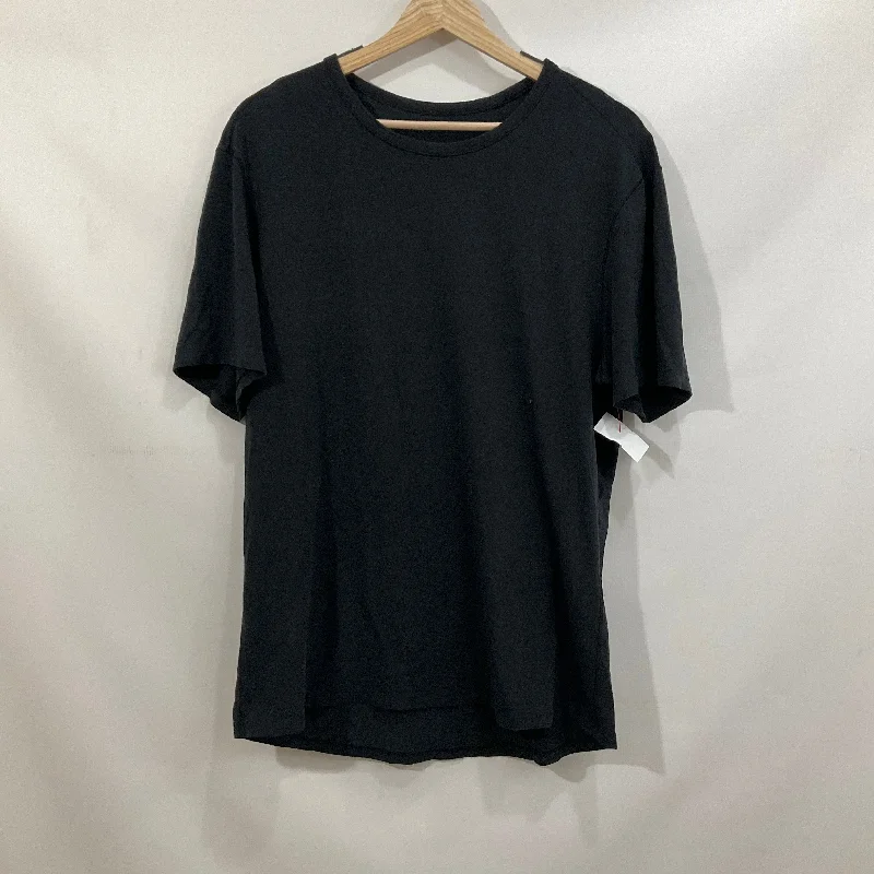 Athletic Top Short Sleeve By Lululemon In Black, Size: 12 Refined Men's Velvet