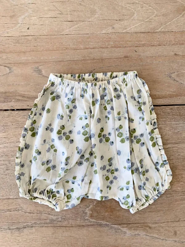 Infant Floral Bloomer Shorts In Green Dynamic Men's Moto