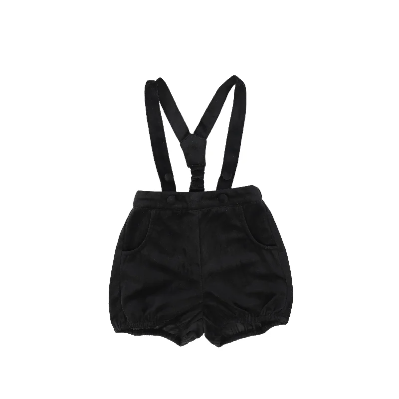 Le Bourdon Black Velvet Suspender Bubble Shorts [FINAL SALE] Bohemian Men's Free