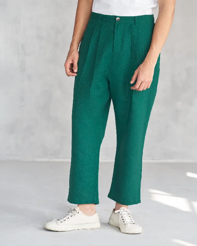 Easy Fit Slouchy Pants - Green Dynamic Men's Moto