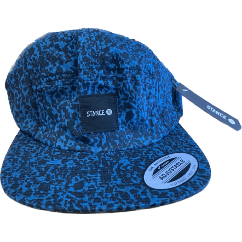 Stance Kinectic 5 Panel Adjustable Cap - Blue Black Cool Men's Distressed