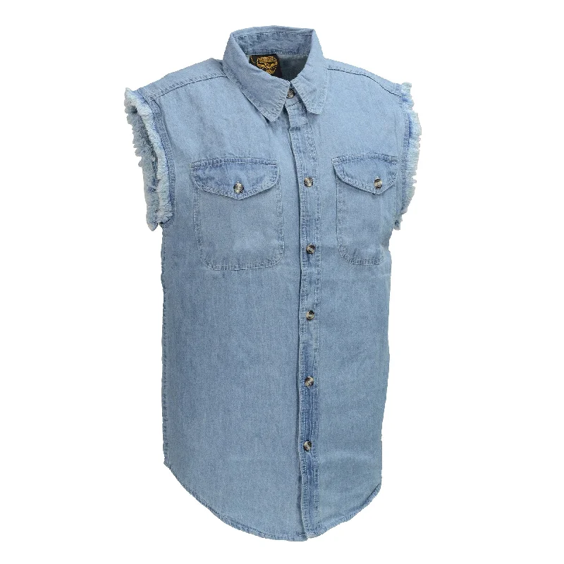 Men's Denim Sleeveless Shirt Practical Men's Quick