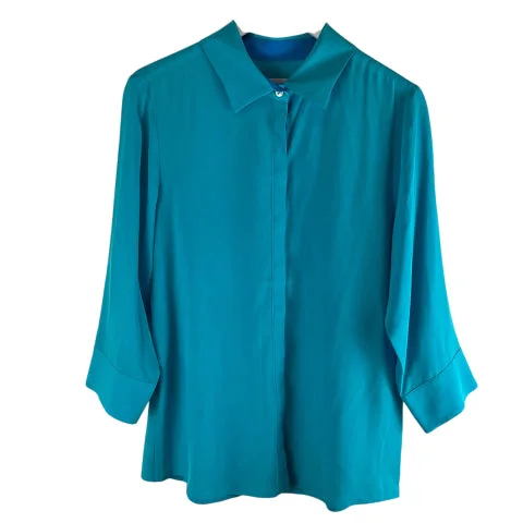 Top Long Sleeve Basic By Clothes Mentor In Blue, Size: L Laid