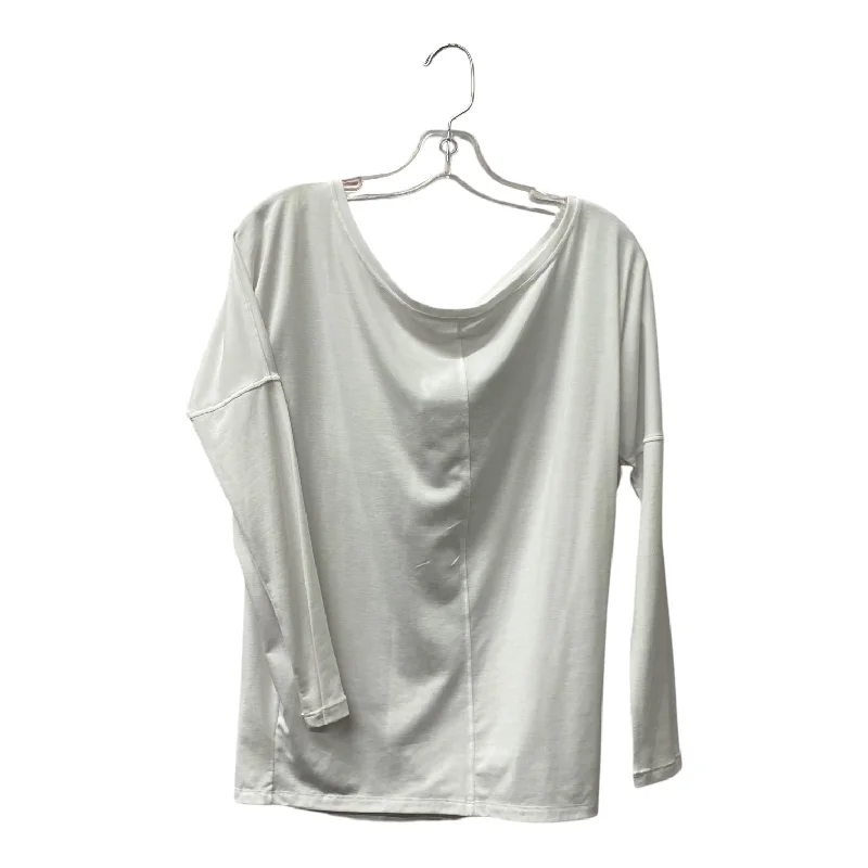 Athletic Top Ls Collar By Athleta In White, Size:Xs Beach