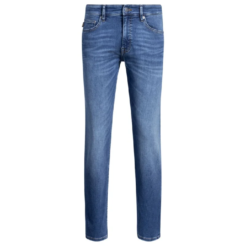 Delaware slim-fit jeans in blue soft-motion denim British Gentleman Style