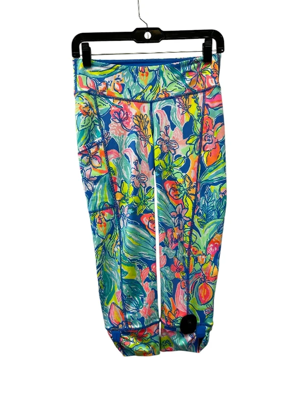 Athletic Leggings Capris By Lilly Pulitzer In Blue & Green, Size: S Bohemian Men's Free