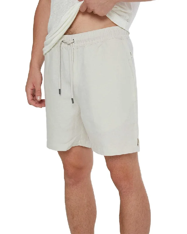 Onia Air Linen-Blend Pull-On Cargo Short Laid