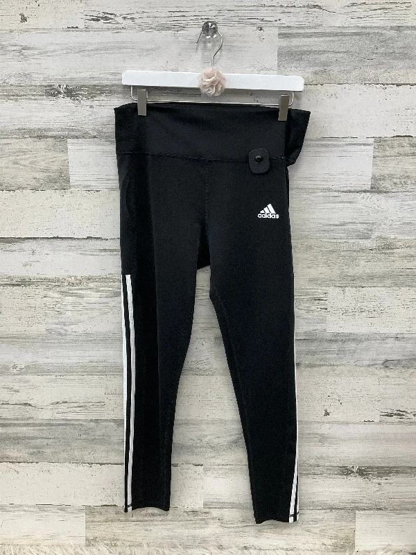 Athletic Leggings By Adidas In Black, Size: L Preppy Men's College