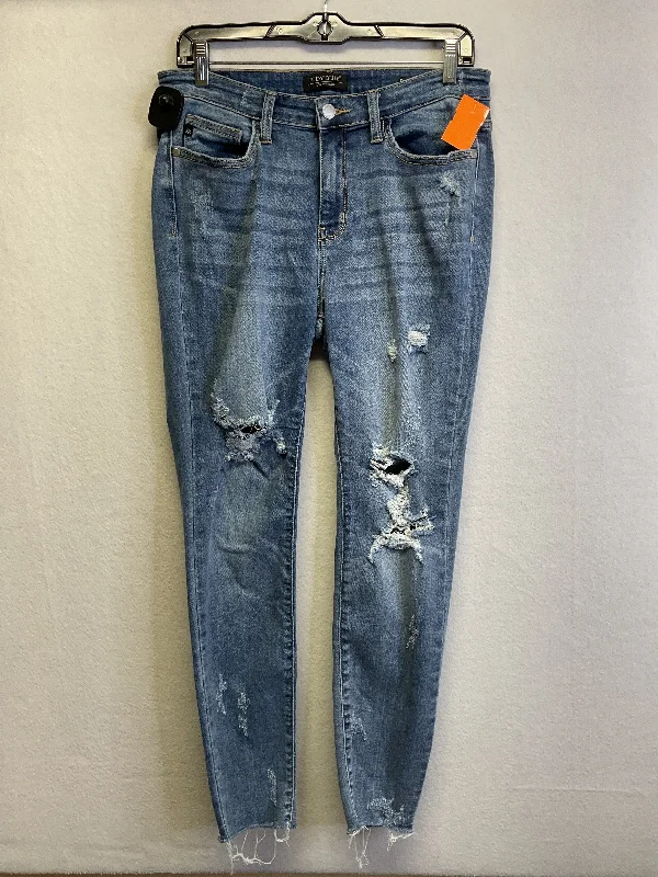 Jeans Skinny By Judy Blue In Blue Denim, Size:10 Beach