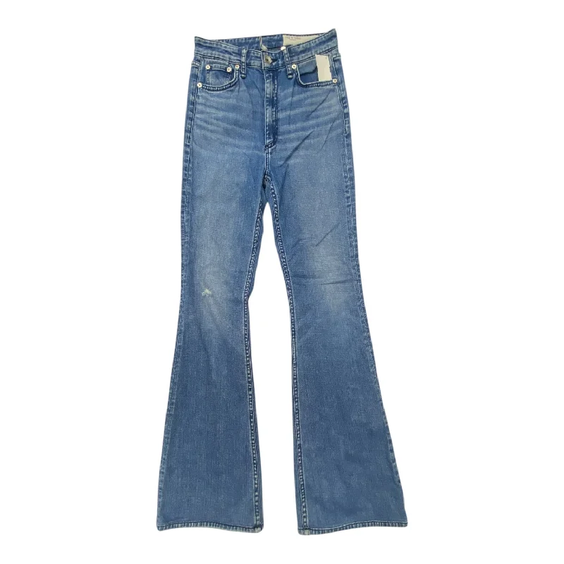 Jeans Flared By Rag & Bones Jeans In Blue Denim, Size:0 Vacation