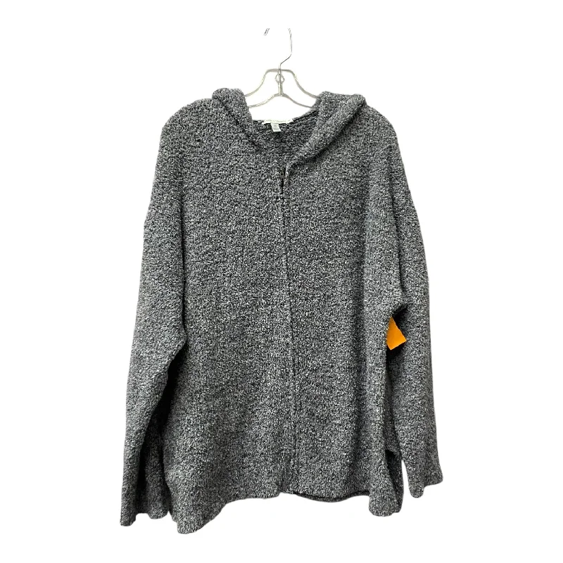 Sweater Cardigan By Threads 4 Thought In Grey, Size:3X Youthful Men's Anime