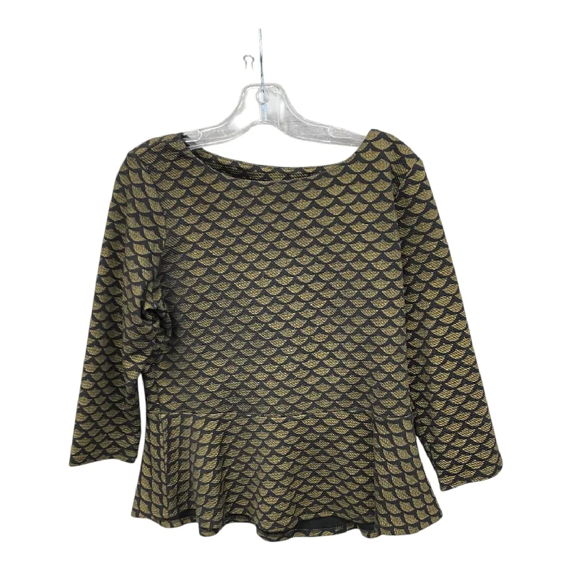 Top Ls By Ivanka Trump In Black & Gold, Size:M Artistic Men's Hand