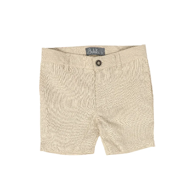 BELATI BIEGE LINEN LOGO SHORTS Street