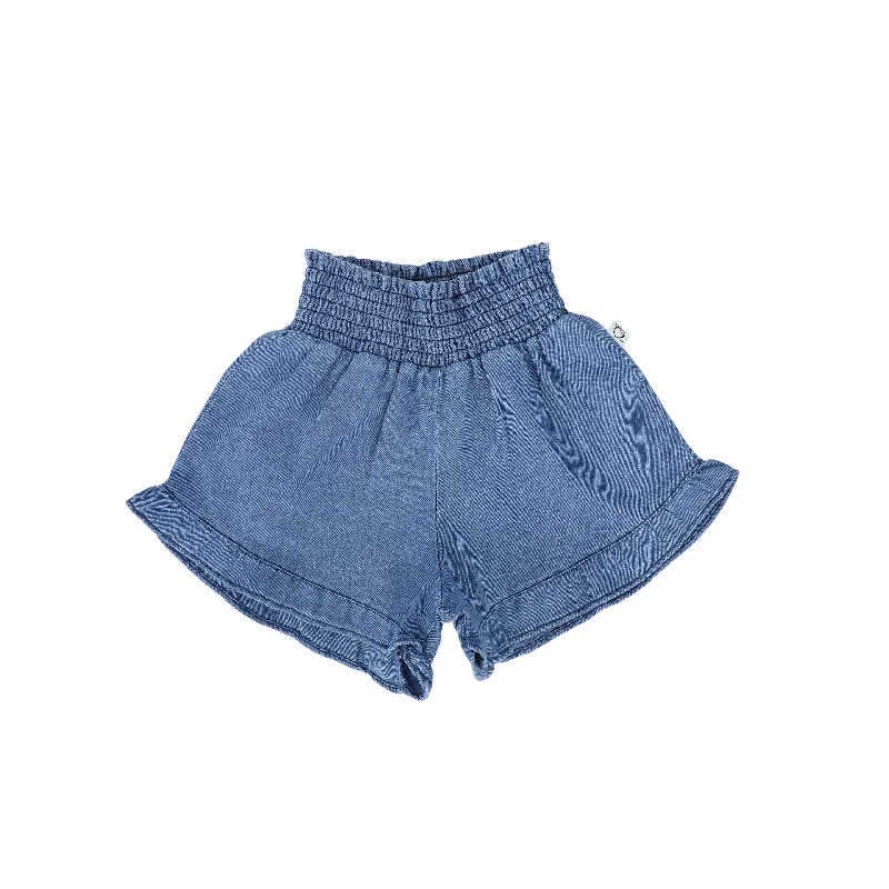 MY LITTLE COZMO BLUE TWILL DENIM SHORTS Minimalist Men's Casual 