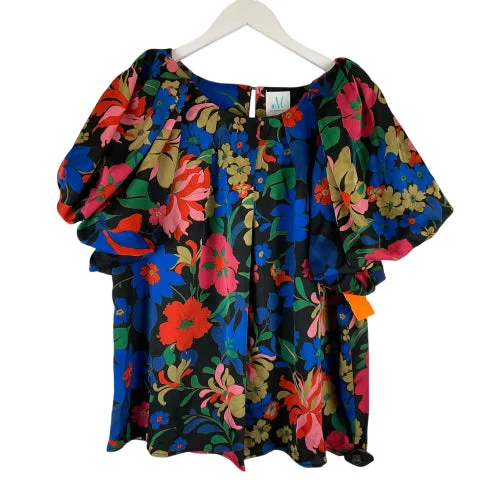 Top Short Sleeve By Clothes Mentor In Floral Print, Size: Xl Practical Men's Multi