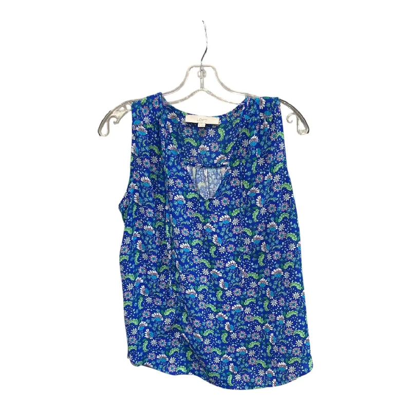 Top Sleeveless By Loft In Blue & Green, Size:M Earthy Men's Hemp