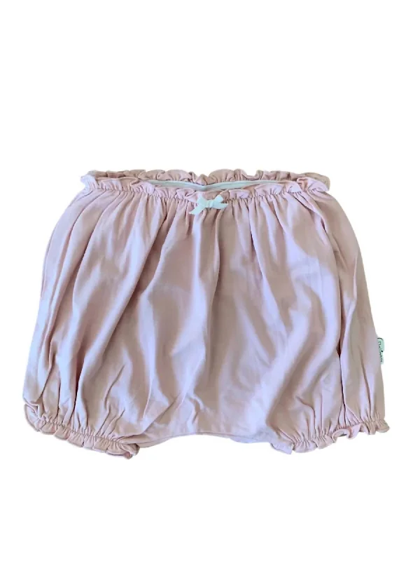 Girls' Bamboo Bloomer Shorts In Peach Beach