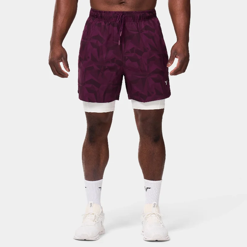 Limitless 2-in-1 7" Shorts - Pickled Beet Dot Camo Sleek Men's Contemporary 