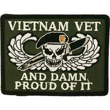 Vietnam Damn Proud Patch Monochromatic All