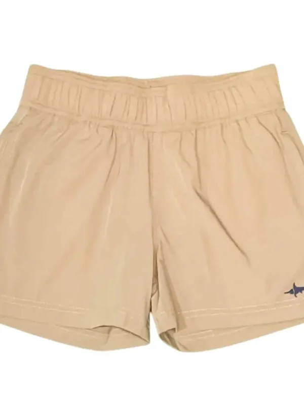 Inlet Performance Short In Khaki Cool Men's Distressed