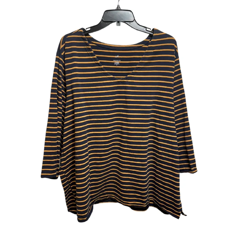 Top Long Sleeve By J. Jill In Striped Pattern, Size: 4x Tough Men's Tactical