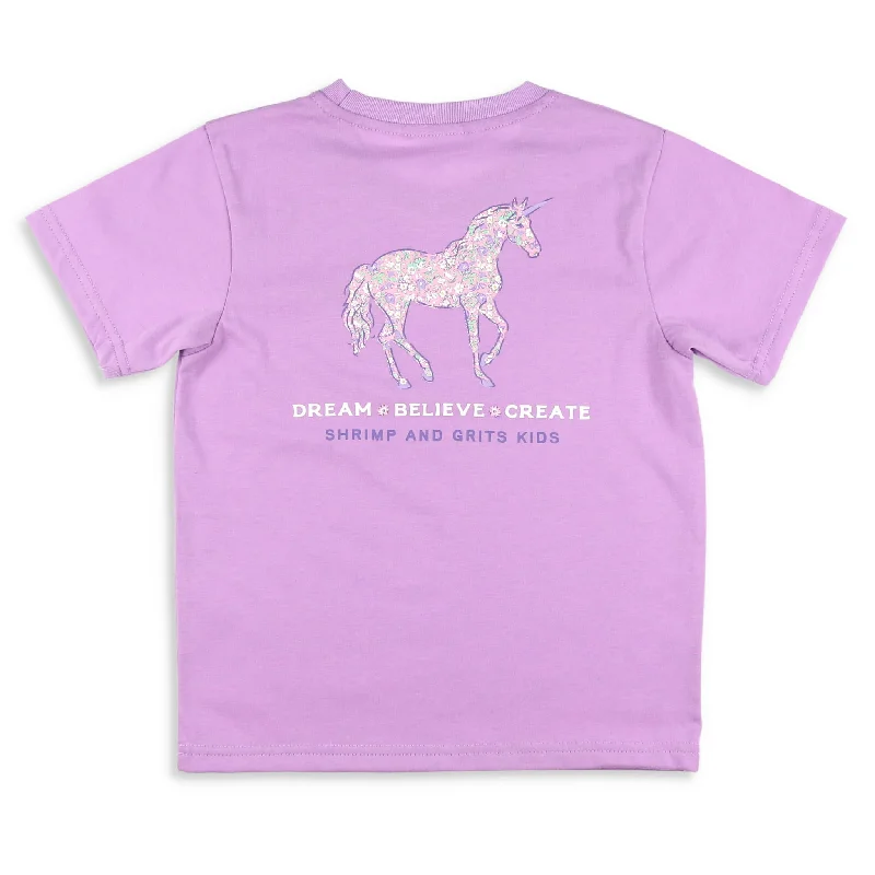 Girls Graphic Tee - Be a Unicorn Vintage Men's 1970S Disco