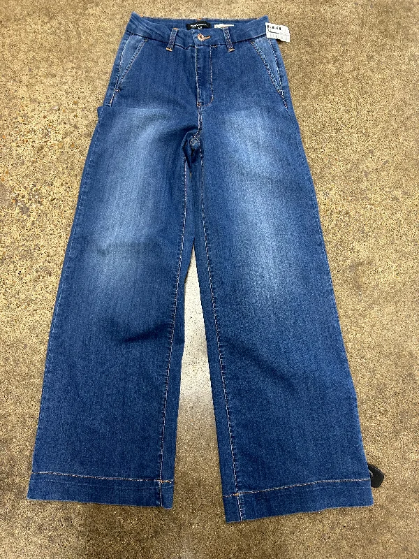 Jeans Flared By Bcbgeneration In Blue Denim, Size:4 Trendy Men's Oversized