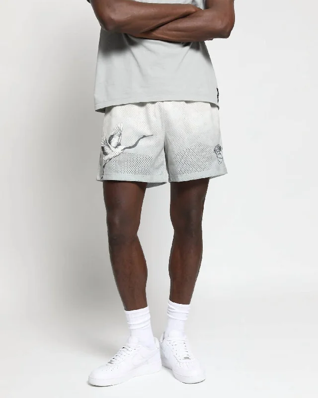 Nash Mesh Basketball Shorts In Cement Gradient Casual Men's Loose