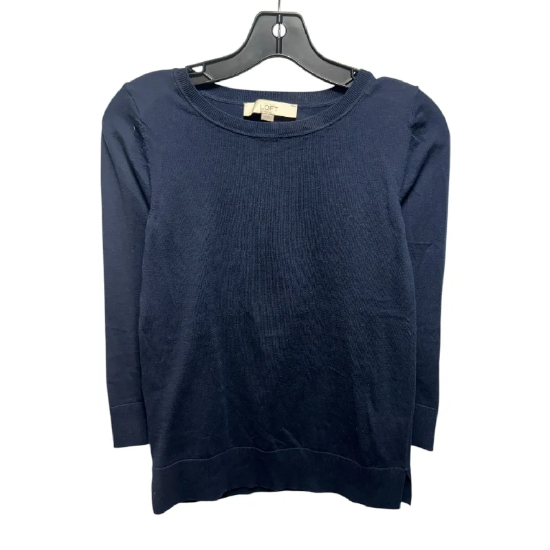 Top Long Sleeve By Loft In Navy, Size: Xs Polished Men's Satin