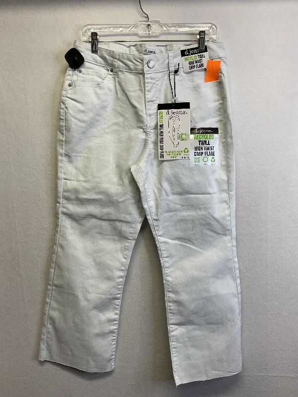 Jeans Cropped By D Jeans In White Denim, Size:12 Masculine Men's 