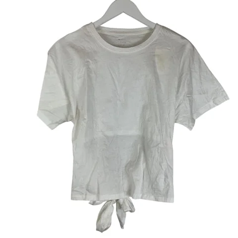 Top Short Sleeve Basic By A New Day In White, Size: M Dapper Men's Bow