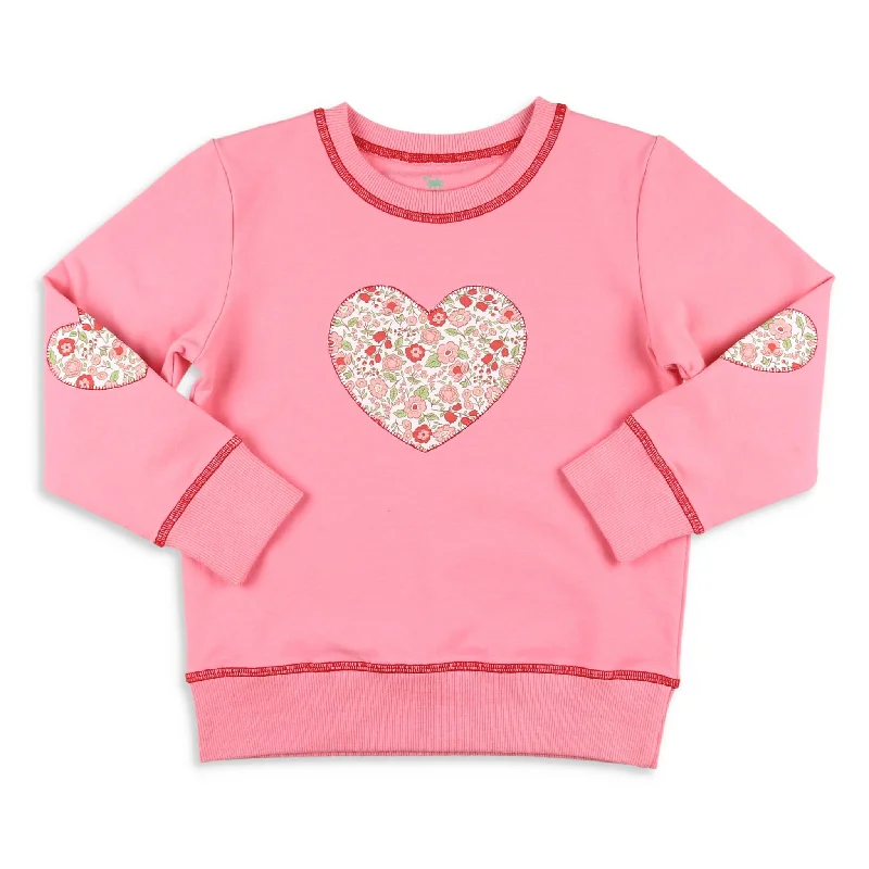 Girls Sweatshirt - Hearts Elegant Men's Cashmere