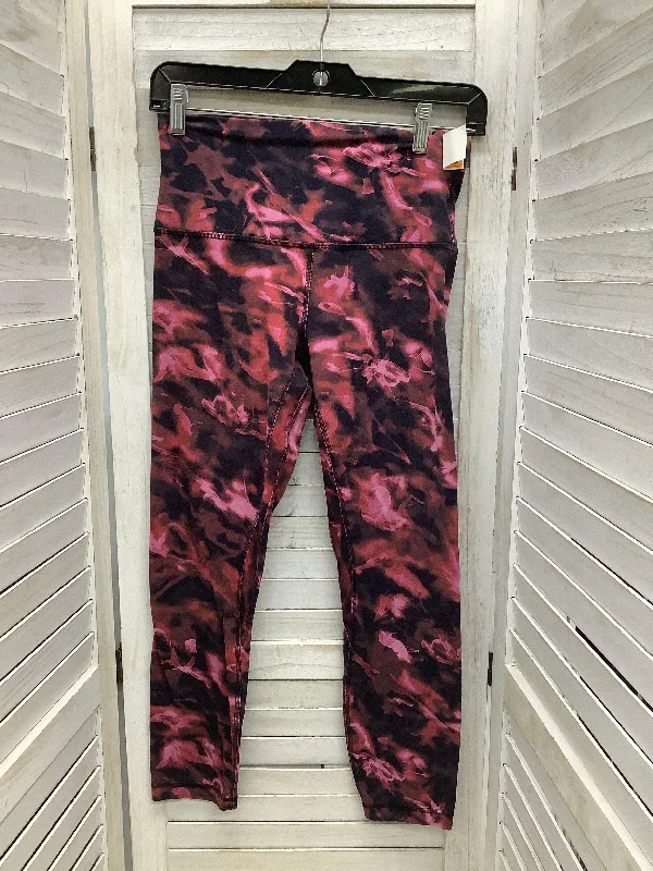 Athletic Leggings By Lululemon In Floral Print, Size: 6 Elegant Men's Cashmere