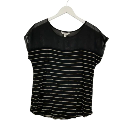 Top Short Sleeve By Charming Charlie In Black, Size: S Bohemian Men's Free